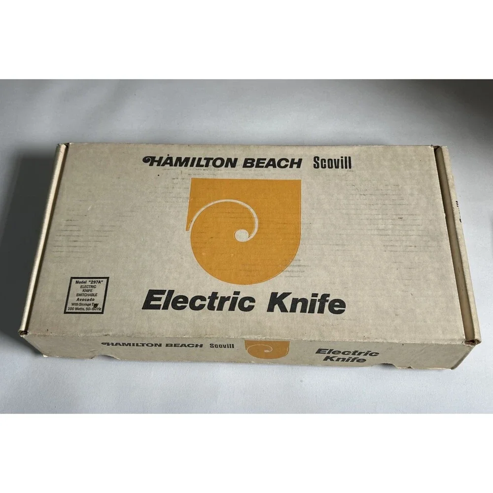 Hamilton Beach Scovill Avocado Switchable Electric Knife Wall Mount Orig Box297A
